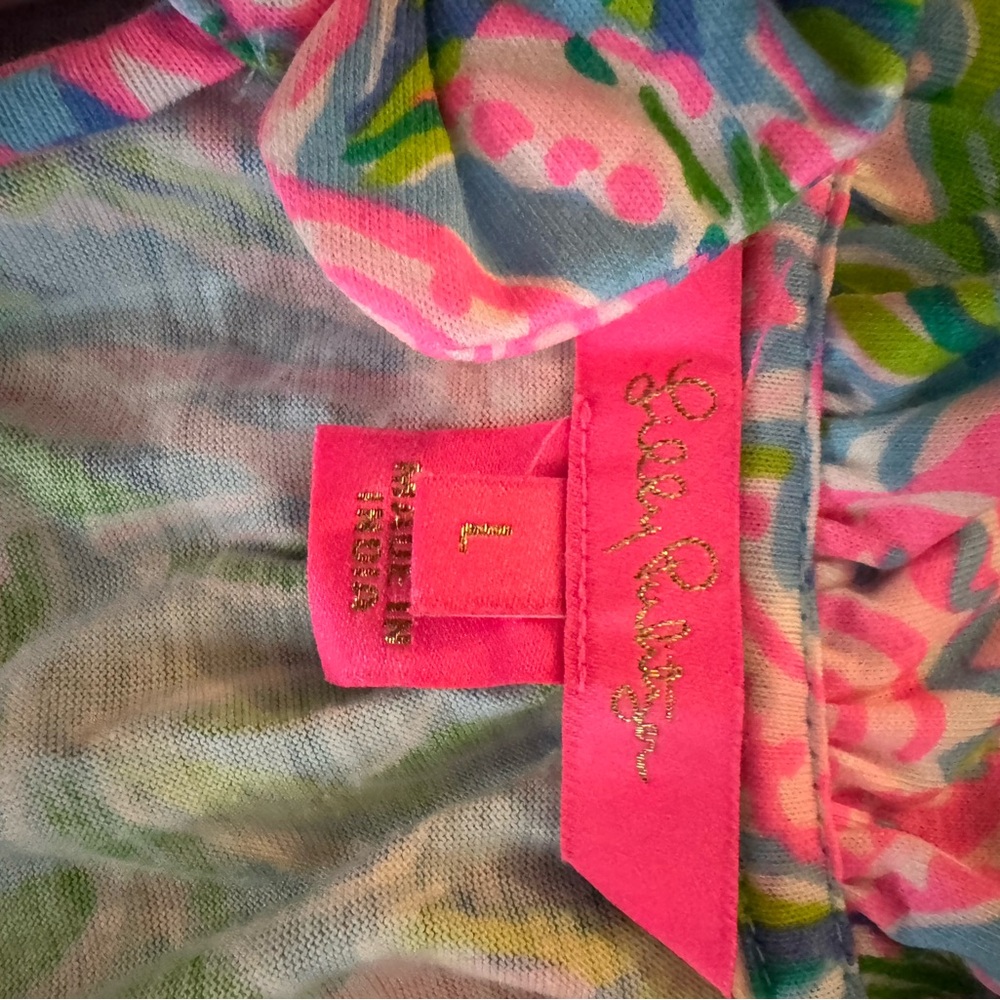 Lilly Pulitzer Pink & Green Floral Tiered Maxi Dress - Picture 4 of 4
